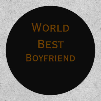 World best boyfriend husband man valentine's day m patch