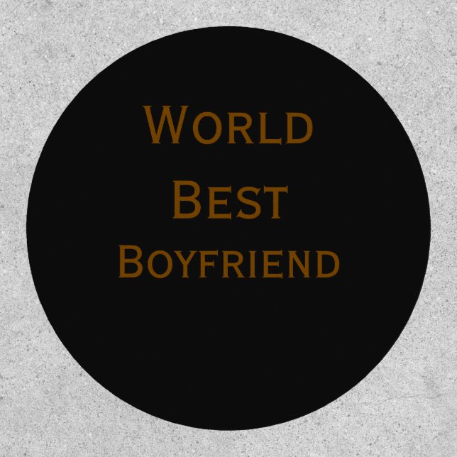 World best boyfriend husband man valentine's day m patch (Front)