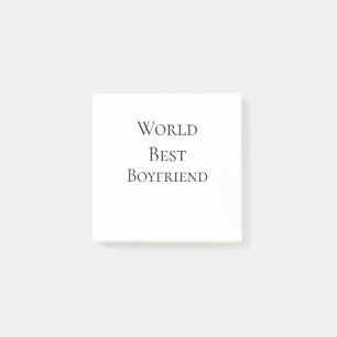 World best boyfriend husband man valentine's day m post-it notes