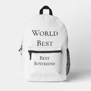 World best boyfriend husband man valentine's day m printed backpack