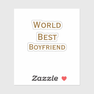 World best boyfriend husband man valentine's day m sticker