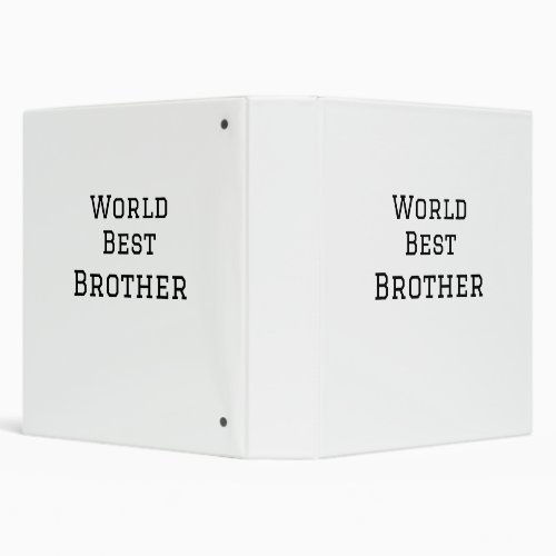 World best brother add name text sports text simpl 3 ring binder