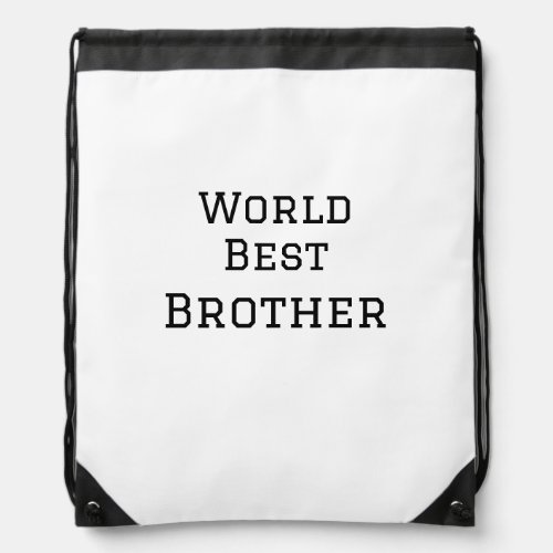 World best brother add name text sports text simpl drawstring bag