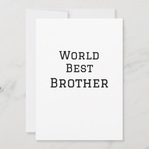 World best brother add name text sports text simpl holiday card