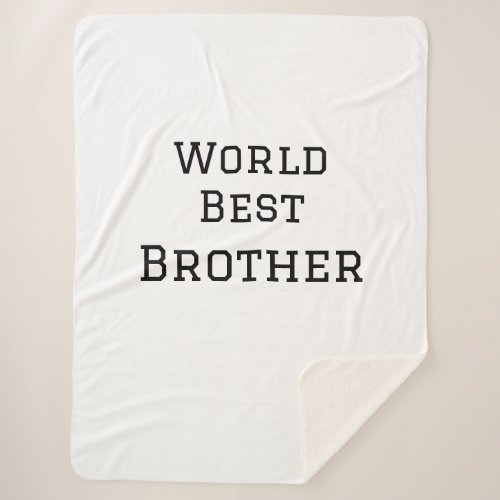 World best brother add name text sports text simpl sherpa blanket