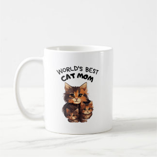 world best cat mom coffee mug