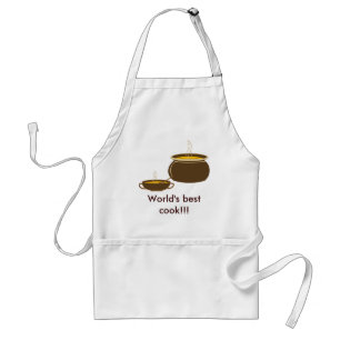 World' best cook!!! - Cauldron with hot soup Adult Apron
