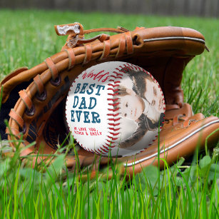 World Best Dad 3 Photo Collage Keepsake Baseball