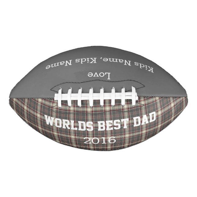 World Best Dad, Customizable Football Gift, (Front)