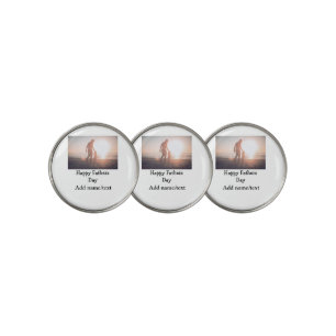 World best dad ever fat add name text sports text golf ball marker