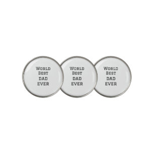 World best dad ever fat add name text sports text  golf ball marker
