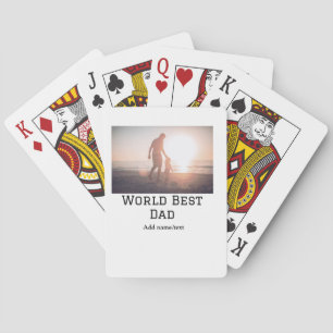World best dad ever fat add name text sports text poker cards