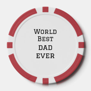 World best dad ever fat add name text sports text poker chips