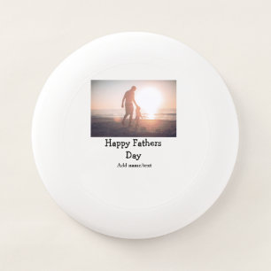World best dad ever fat add name text sports text Wham-O frisbee