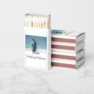 world best dad ever photo name date simple fathers matchboxes