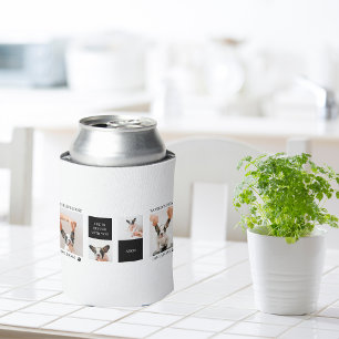 World Best Dog Mom Collage Dog Photo Can Cooler