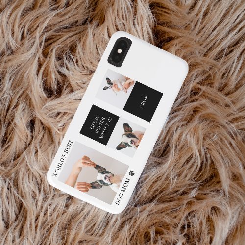 World Best Dog Mom  Collage Dog Photo iPhone XS Max Case