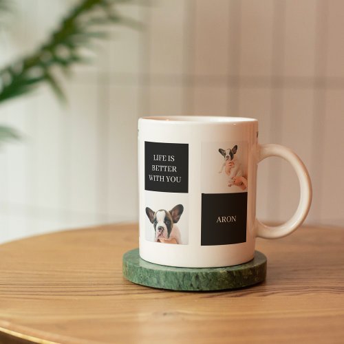 World Best Dog Mom  Collage Dog Photo Coffee Mug