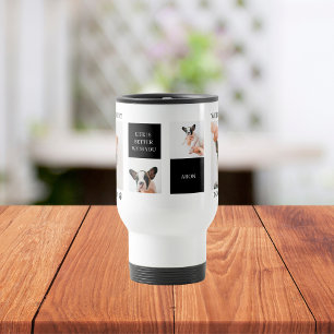 World Best Dog Mom Collage Dog Photo Travel Mug