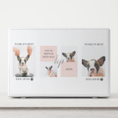 World Best Dog Mom | Collage Photo | Pastel Pink HP Laptop Skin (Front)