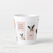 World Best Dog Mom | Collage Photo | Pastel Pink Latte Mug (Front)