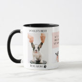 World Best Dog Mom | Collage Photo | Pastel Pink Mug (Left)