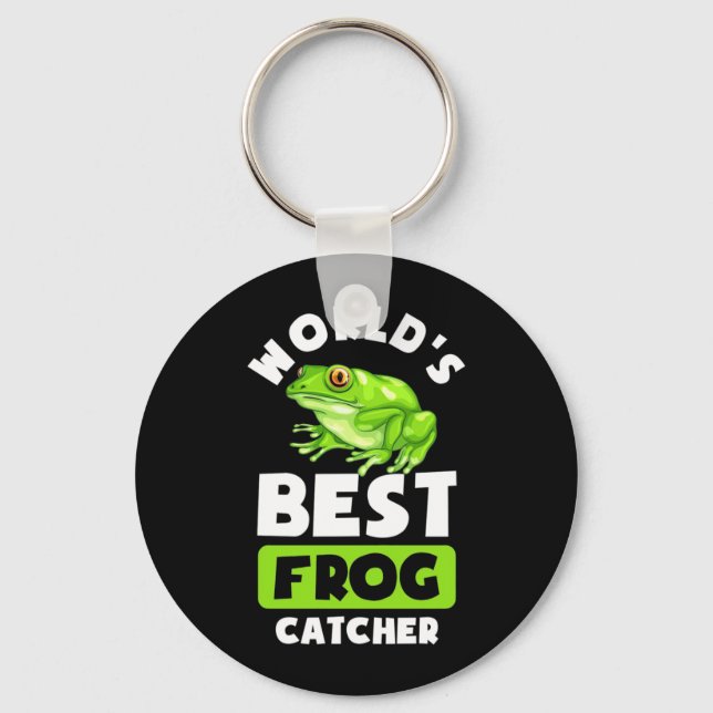 World Best Frog Catcher Keychain (Front)