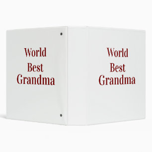 World best Grandma grandmother grandparents pink n 3 Ring Binder