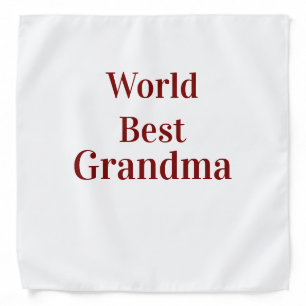 World best Grandma grandmother grandparents pink n Bandana