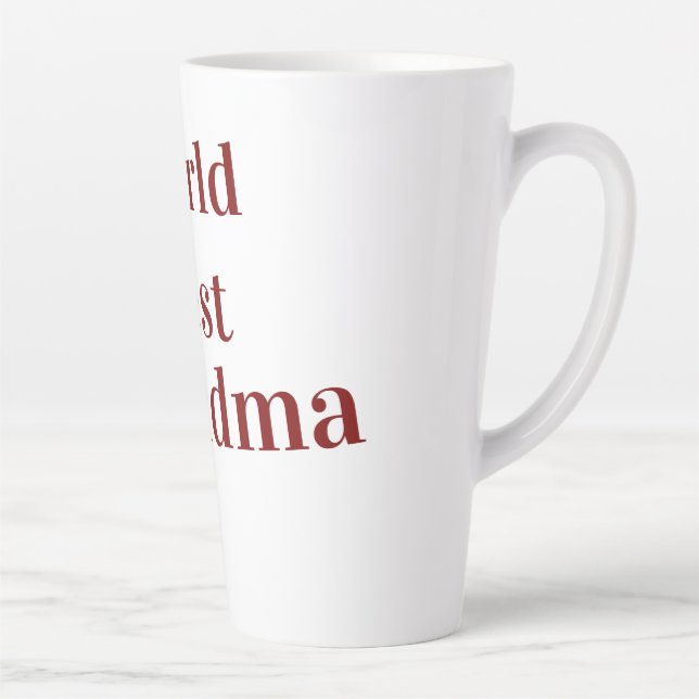 World best Grandma grandmother grandparents pink n Latte Mug (Right)