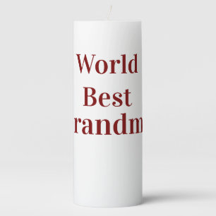 World best Grandma grandmother grandparents pink n Pillar Candle