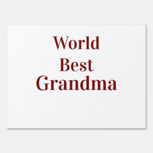 World best Grandma grandmother grandparents pink n Sign