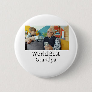 World best Grandpa add name text sports text simpl Button