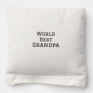 World best Grandpa add name text sports text simpl Cornhole Bags