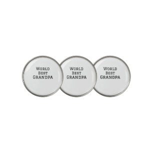 World best Grandpa add name text sports text simpl Golf Ball Marker