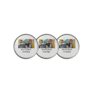 World best Grandpa add name text sports text simpl Golf Ball Marker