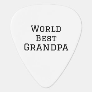 World best Grandpa add name text sports text simpl Guitar Pick