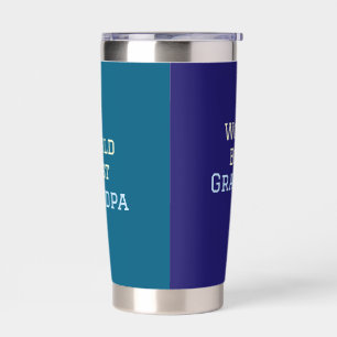 World best Grandpa add name text sports text simpl Insulated Tumbler