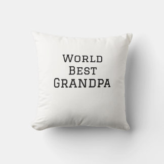 World best Grandpa add name text sports text simpl Throw Pillow