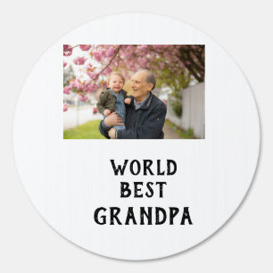 World best Grandpa photo name father's day grandpa Sign