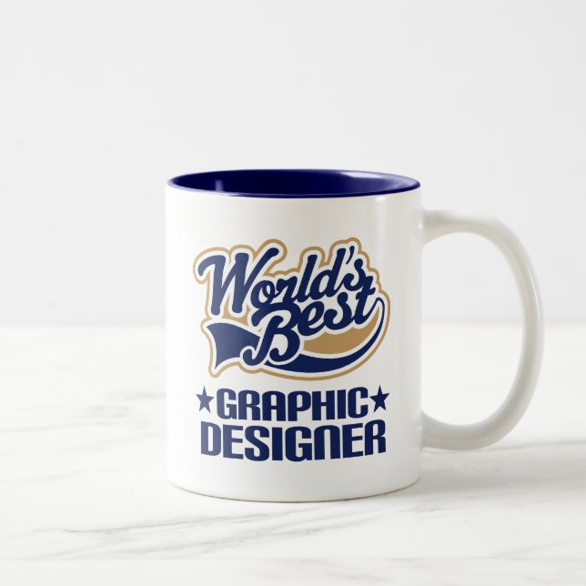 World Best Graphic Designer Two-Tone Coffee Mug (Right)