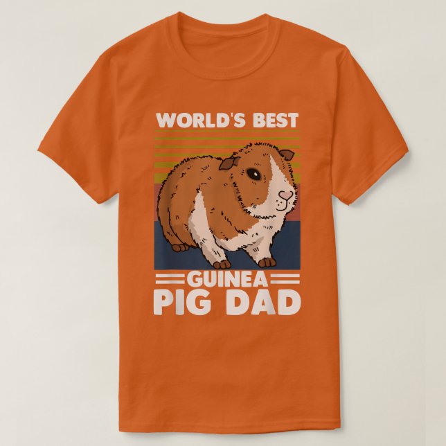 World Best GUINEA PIG Dad Cute Pet Love  T-Shirt (Design Front)
