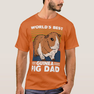 World Best GUINEA PIG Dad Cute Pet Love  T-Shirt