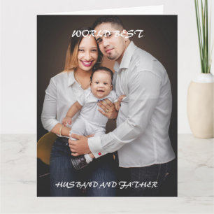 World Best Husband and Father Photo Card