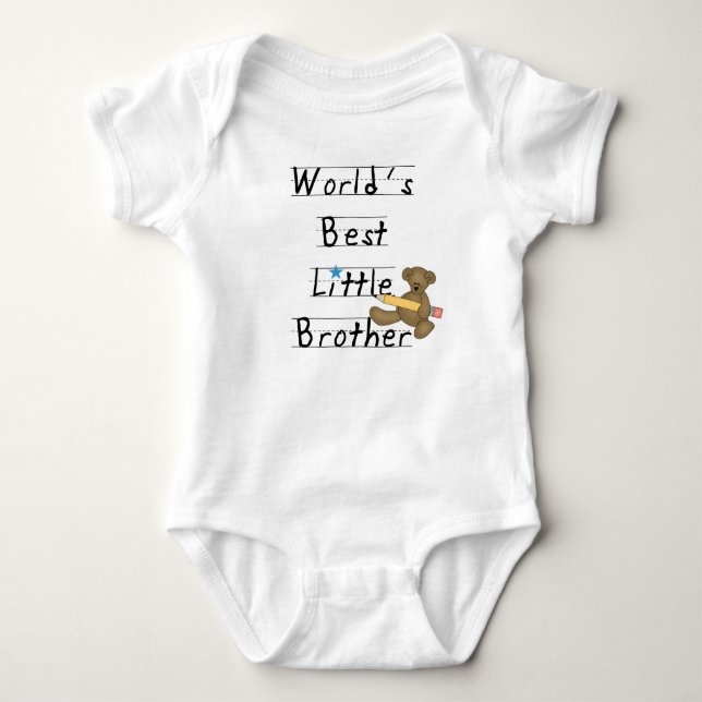 World Best Little Brother Baby Bodysuit (Front)