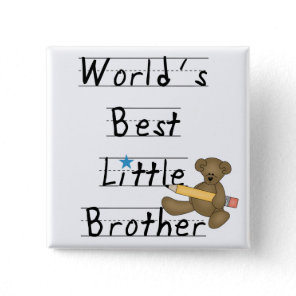 World Best Little Brother Tshirts and Gifts Button
