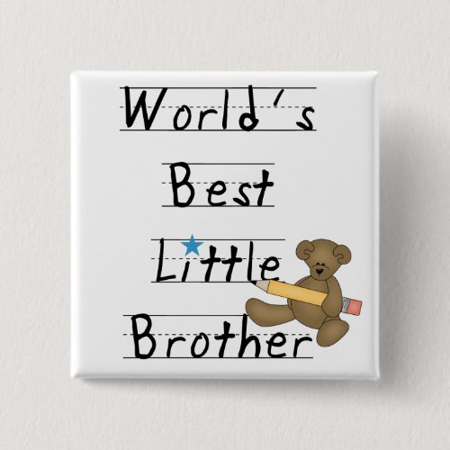 World Best Little Brother Tshirts and Gifts Button