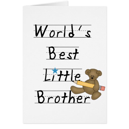 World Best Little Brother Tshirts and Gifts Card | Zazzle