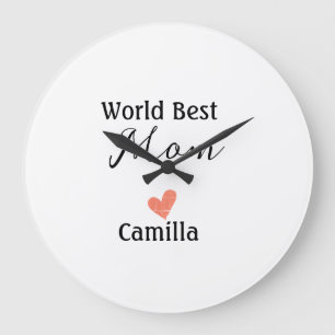 World best mom happy mother's day grandma namheart large clock