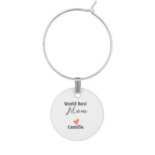 World best mom happy mother's day grandma namheart wine charm